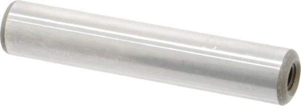 Jergens - 3/8" Diam x 2" Pin Length Alloy Steel Pull Out Dowel Pin - C 47-58 & C 60-64 (Surface) Hardness, 1 Beveled & 1 Threaded End - Industrial Tool & Supply