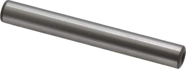 Jergens - 3/8" Diam x 3" Pin Length Alloy Steel Pull Out Dowel Pin - C 47-58 & C 60-64 (Surface) Hardness, 1 Beveled & 1 Threaded End - Industrial Tool & Supply
