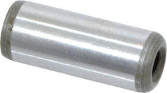 Jergens - 1/2" Diam x 1-1/4" Pin Length Alloy Steel Pull Out Dowel Pin - C 47-58 & C 60-64 (Surface) Hardness, 1 Beveled & 1 Threaded End - Industrial Tool & Supply