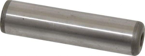 Jergens - 3/4" Diam x 2-1/2" Pin Length Alloy Steel Pull Out Dowel Pin - C 47-58 & C 60-64 (Surface) Hardness, 1 Beveled & 1 Threaded End - Industrial Tool & Supply