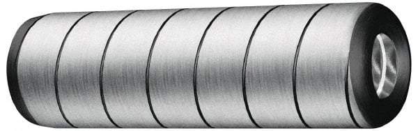 Jergens - 5/8" Diam x 1-1/4" Pin Length Alloy Steel Grooved Dowel Pin - C 47-58 & C 60-64 (Surface) Hardness, 1 Beveled & 1 Threaded End - Industrial Tool & Supply