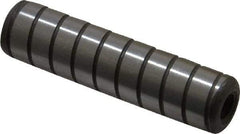 Jergens - 1/2" Diam x 2" Pin Length Alloy Steel Grooved Dowel Pin - C 47-58 & C 60-64 (Surface) Hardness, 1 Beveled & 1 Threaded End - Industrial Tool & Supply
