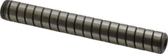 Jergens - 1/2" Diam x 4" Pin Length Alloy Steel Grooved Dowel Pin - C 47-58 & C 60-64 (Surface) Hardness, 1 Beveled & 1 Threaded End - Industrial Tool & Supply