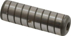 Jergens - 5/8" Diam x 2" Pin Length Alloy Steel Grooved Dowel Pin - C 47-58 & C 60-64 (Surface) Hardness, 1 Beveled & 1 Threaded End - Industrial Tool & Supply