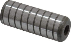 Jergens - 3/4" Diam x 2" Pin Length Alloy Steel Grooved Dowel Pin - C 47-58 & C 60-64 (Surface) Hardness, 1 Beveled & 1 Threaded End - Industrial Tool & Supply
