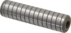 Jergens - 3/4" Diam x 3" Pin Length Alloy Steel Grooved Dowel Pin - C 47-58 & C 60-64 (Surface) Hardness, 1 Beveled & 1 Threaded End - Industrial Tool & Supply