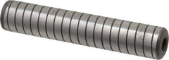 Jergens - 3/4" Diam x 4" Pin Length Alloy Steel Grooved Dowel Pin - C 47-58 & C 60-64 (Surface) Hardness, 1 Beveled & 1 Threaded End - Industrial Tool & Supply