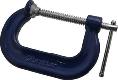 Gibraltar - Regular-Duty 3" Max Opening, 2-3/8" Throat Depth, Forged Steel Standard C-Clamp - 3,500 Lb Capacity, 0" Min Opening, Deep Throat - Industrial Tool & Supply