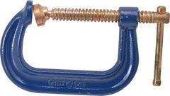 Gibraltar - Regular-Duty 4" Max Opening, 3-1/4" Throat Depth, Forged Steel Standard C-Clamp - 6,200 Lb Capacity, 0" Min Opening, Deep Throat, Copper Plated Screw - Industrial Tool & Supply