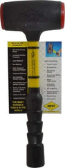 NUPLA - 48 oz Head 2-3/16" Face Diam Urethane Dead Blow Hammer - 14-5/16" OAL, Fiberglass Handle - Industrial Tool & Supply