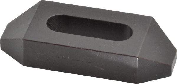 Gibraltar - 5/16, 3/8" Stud, Steel, Plain Strap Clamp - 13/16" Travel, 2-1/2" OAL x 1" Wide x 1/2" High, Black Oxide Finish, Tapered Nose - Industrial Tool & Supply