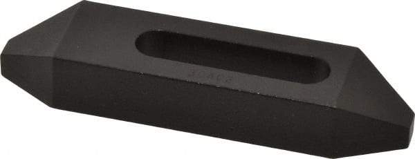 Gibraltar - 5/16, 3/8" Stud, Steel, Plain Strap Clamp - 1-7/16" Travel, 4" OAL x 1" Wide x 5/8" High, Black Oxide Finish, Tapered Nose - Industrial Tool & Supply