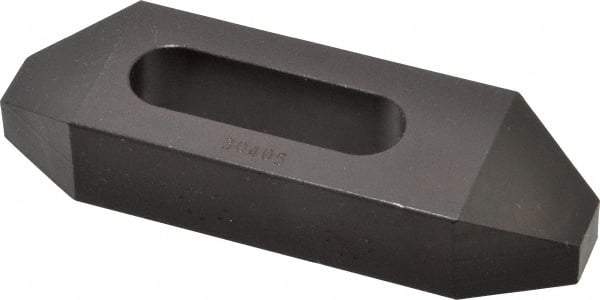 Gibraltar - 1/2" Stud, Steel, Plain Strap Clamp - 1-5/16" Travel, 4" OAL x 1-1/4" Wide x 3/4" High, Black Oxide Finish, Tapered Nose - Industrial Tool & Supply