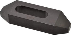 Gibraltar - 1/2" Stud, Steel, Plain Strap Clamp - 1-5/16" Travel, 4" OAL x 1-1/4" Wide x 3/4" High, Black Oxide Finish, Tapered Nose - Industrial Tool & Supply