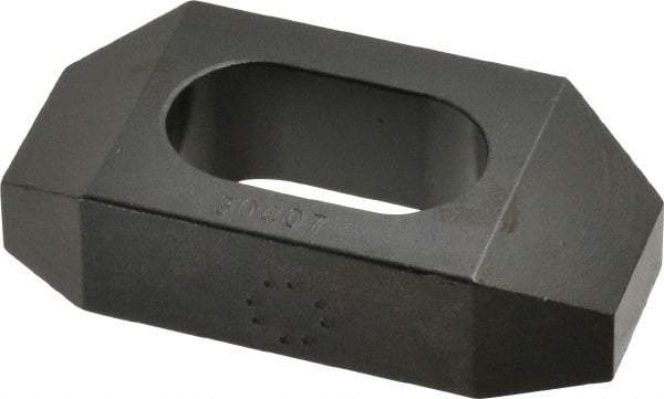 Gibraltar - 5/8" Stud, Steel, Plain Strap Clamp - 9/16" Travel, 2-1/2" OAL x 1-1/4" Wide x 5/8" High, Black Oxide Finish, Tapered Nose - Industrial Tool & Supply