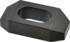 Gibraltar - 5/8" Stud, Steel, Plain Strap Clamp - 9/16" Travel, 2-1/2" OAL x 1-1/4" Wide x 5/8" High, Black Oxide Finish, Tapered Nose - Industrial Tool & Supply