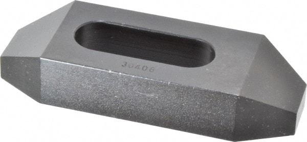 Gibraltar - 5/8" Stud, Steel, Plain Strap Clamp - 1-3/16" Travel, 4" OAL x 1-1/2" Wide x 3/4" High, Black Oxide Finish, Tapered Nose - Industrial Tool & Supply