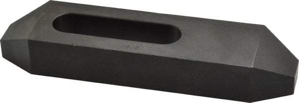 Gibraltar - 5/8" Stud, Steel, Plain Strap Clamp - 1-15/16" Travel, 6" OAL x 1-1/2" Wide x 7/8" High, Black Oxide Finish, Tapered Nose - Industrial Tool & Supply