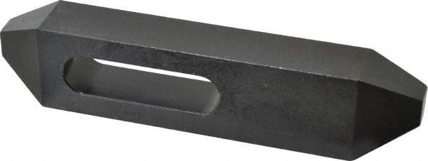 Gibraltar - 3/4" Stud, Steel, Plain Strap Clamp - 2-3/16" Travel, 8" OAL x 1-3/4" Wide x 1-1/8" High, Black Oxide Finish, Tapered Nose - Industrial Tool & Supply