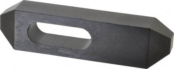 Gibraltar - 7/8, 1" Stud, Steel, Plain Strap Clamp - 1-11/16" Travel, 8" OAL x 2" Wide x 1-3/8" High, Black Oxide Finish, Tapered Nose - Industrial Tool & Supply