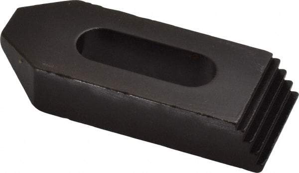Gibraltar - 5/16, 3/8" Stud, Steel, Serrated Strap Clamp - 13/16" Travel, 2-1/2" OAL x 1" Wide x 1/2" High, Black Oxide Finish, Tapered Nose - Industrial Tool & Supply