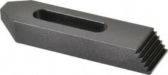 Gibraltar - 5/16, 3/8" Stud, Steel, Serrated Strap Clamp - 1-7/16" Travel, 4" OAL x 1" Wide x 5/8" High, Black Oxide Finish, Tapered Nose - Industrial Tool & Supply