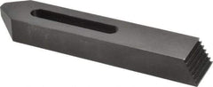Gibraltar - 5/16, 3/8" Stud, Steel, Serrated Strap Clamp - 2-3/16" Travel, 6" OAL x 1-1/8" Wide x 3/4" High, Black Oxide Finish, Tapered Nose - Industrial Tool & Supply