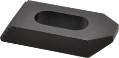 Gibraltar - 1/2" Stud, Steel, Serrated Strap Clamp - 11/16" Travel, 2-1/2" OAL x 1-1/8" Wide x 1/2" High, Black Oxide Finish, Tapered Nose - Industrial Tool & Supply