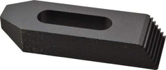 Gibraltar - 1/2" Stud, Steel, Serrated Strap Clamp - 1-5/16" Travel, 4" OAL x 1-1/4" Wide x 3/4" High, Black Oxide Finish, Tapered Nose - Industrial Tool & Supply