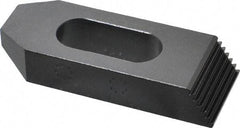 Gibraltar - 3/4" Stud, Steel, Serrated Strap Clamp - 1-1/16" Travel, 4" OAL x 1-1/2" Wide x 3/4" High, Black Oxide Finish, Tapered Nose - Industrial Tool & Supply