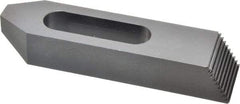 Gibraltar - 3/4" Stud, Steel, Serrated Strap Clamp - 1-15/16" Travel, 6" OAL x 1-1/2" Wide x 1" High, Black Oxide Finish, Tapered Nose - Industrial Tool & Supply
