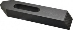Gibraltar - 3/4" Stud, Steel, Serrated Strap Clamp - 2-3/16" Travel, 8" OAL x 1-3/4" Wide x 1-1/8" High, Black Oxide Finish, Tapered Nose - Industrial Tool & Supply