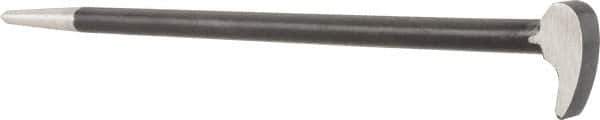 Value Collection - 12" OAL Rolling Head Pry Bar - 7/16" Wide, Chrome Vanadium - Industrial Tool & Supply