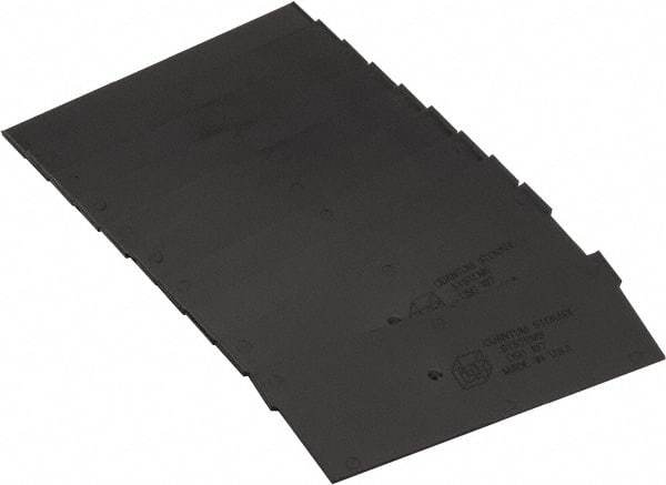 Quantum Storage - 8.4" Wide x 4" High, Black Bin Divider - Use with Quantum Storage Systems - QSB107, 108, 114 - Industrial Tool & Supply