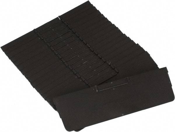 Quantum Storage - 11.1" Wide x 4" High, Black Bin Divider - Use with Quantum Storage Systems - QSB109, 110, 116 - Industrial Tool & Supply