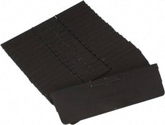 Quantum Storage - 11.1" Wide x 4" High, Black Bin Divider - Use with Quantum Storage Systems - QSB109, 110, 116 - Industrial Tool & Supply