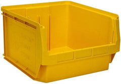Quantum Storage - 120 Lb. Load Capacity, 19-3/4" Deep, Yellow Polyethylene Hopper Stacking Bin - 11-7/8" High x 18-3/8" Wide x 19-3/4" Long - Industrial Tool & Supply