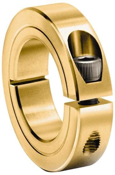 Climax Metal Products - 2-11/16" Bore, Steel, One Piece One Piece Split Shaft Collar - 4" Outside Diam, 7/8" Wide - Industrial Tool & Supply