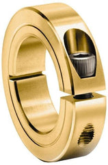 Climax Metal Products - 2-3/4" Bore, Steel, One Piece One Piece Split Shaft Collar - 4" Outside Diam, 7/8" Wide - Industrial Tool & Supply