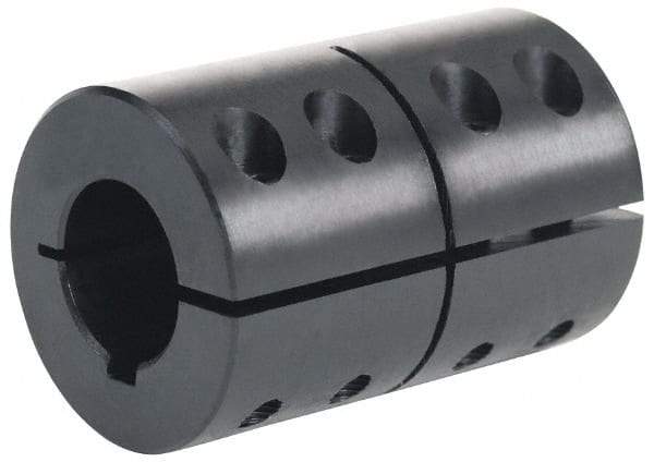 Climax Metal Products - 1/4" Bore, Steel, One Piece Clamping Shaft Collar - 13/16" Outside Diam, 1-1/4" Wide - Industrial Tool & Supply