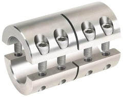 Climax Metal Products - 2" Bore, Stainless Steel, Two Piece Two Piece Split Shaft Collar - 3-3/8" Outside Diam, 4-7/8" Wide - Industrial Tool & Supply