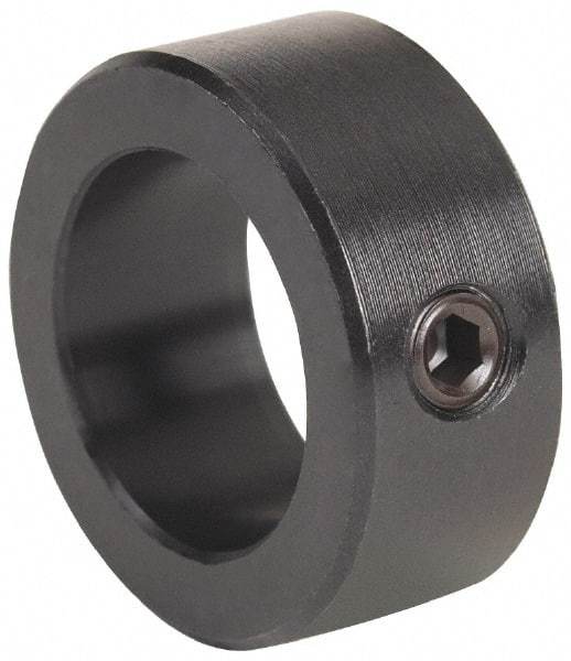 Climax Metal Products - 2-11/16" Bore, Steel, One Piece Solid Set Screw Collars - 4" Outside Diam, 1-1/8" Wide - Industrial Tool & Supply