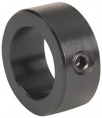 Climax Metal Products - 2-11/16" Bore, Steel, One Piece Solid Set Screw Collars - 4" Outside Diam, 1-1/8" Wide - Industrial Tool & Supply