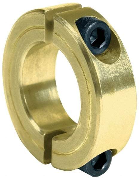 Climax Metal Products - 2-1/8" Bore, Steel, Two Piece Clamping Shaft Collar - 3-1/4" Outside Diam, 3/4" Wide - Industrial Tool & Supply