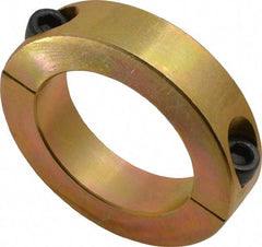 Climax Metal Products - 2" Bore, Steel, Two Piece Clamping Shaft Collar - 3" Outside Diam, 11/16" Wide - Industrial Tool & Supply