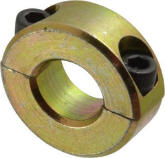 Climax Metal Products - 7/16" Bore, Steel, Two Piece Clamping Shaft Collar - 15/16" Outside Diam, 11/32" Wide - Industrial Tool & Supply