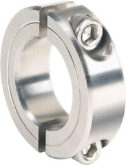 Climax Metal Products - 2-3/4" Bore, Stainless Steel, Two Piece Clamping Shaft Collar - 4" Outside Diam, 7/8" Wide - Industrial Tool & Supply