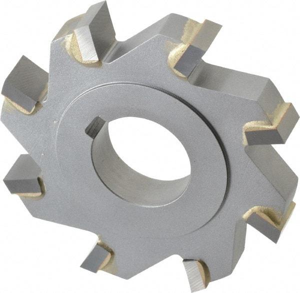Made in USA - 3" Diam x 1/2" Width of Cut, 8 Teeth, Carbide Tipped Side Milling Cutter - Straight Teeth, Uncoated - Industrial Tool & Supply