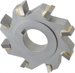 Made in USA - 3" Diam x 1/2" Width of Cut, 8 Teeth, Carbide Tipped Side Milling Cutter - Straight Teeth, Uncoated - Industrial Tool & Supply