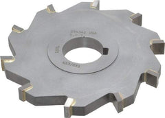 Made in USA - 4" Diam x 3/8" Width of Cut, 10 Teeth, Carbide Tipped Side Milling Cutter - Straight Teeth, Uncoated - Industrial Tool & Supply